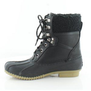NEW Tommy Hilfiger Rian Black Duck Boots Shearling